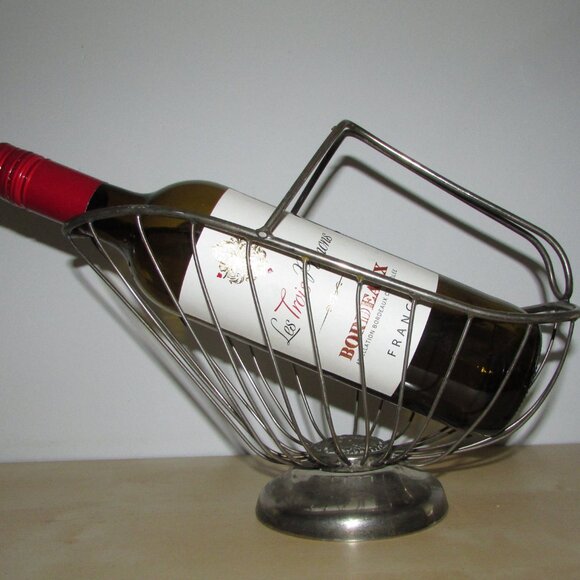 Metal Wine Holder Carrier - Vintage - Picture 6 of 6